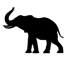 African Animal Wall Silhouette Decals  Elephant Giraffe       Clipart    
