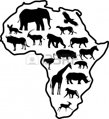 African Animals Silhouette