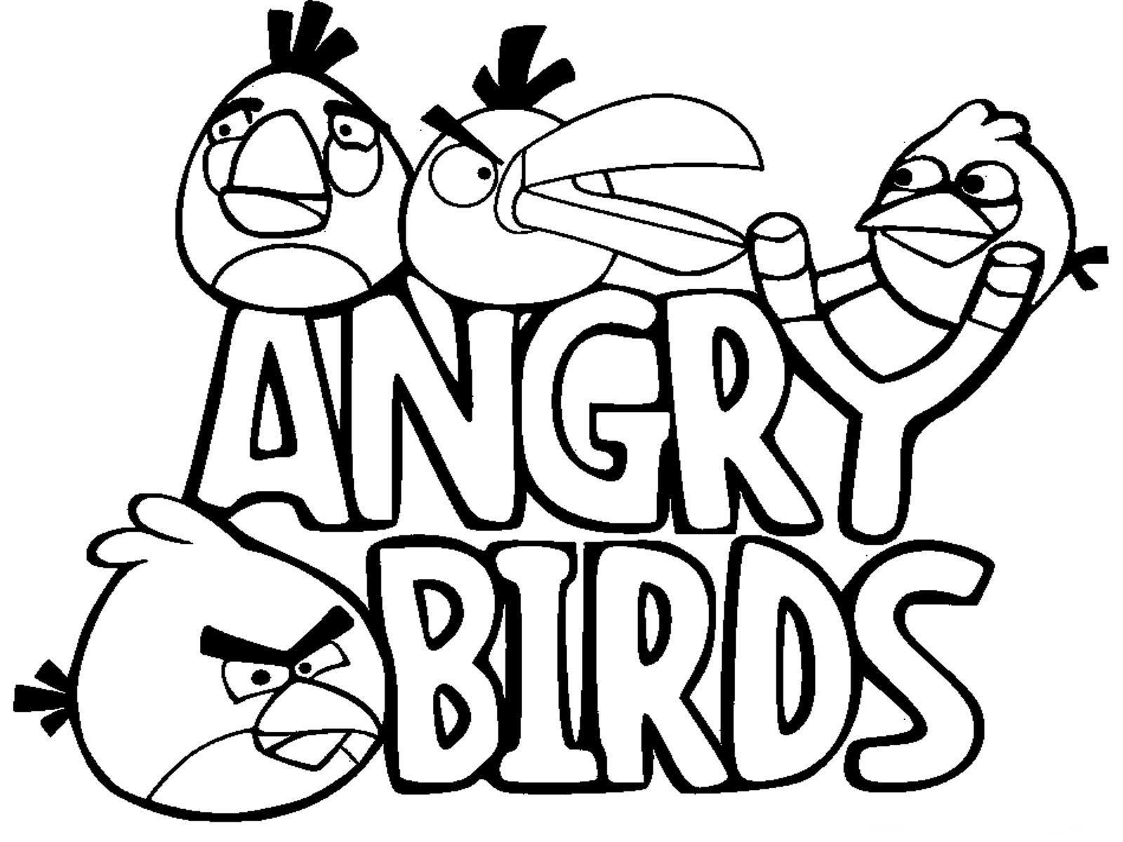 Angry Birds Cartoon Coloring Pages