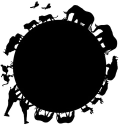 Animal Silhouette And World Vector