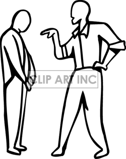 Black And White Outline Of A Man Yelling
