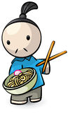Boy Eating Noodles Stock Vectors Illustrations   Clipart