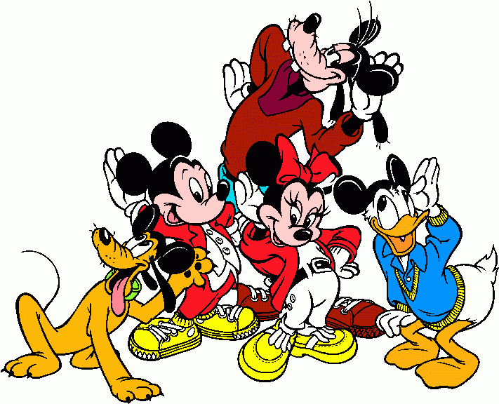 Clipart Image Mickey Minnie Donald Pluto Dingo Clipart