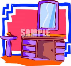 Clipart Image Of A Sink And A Bathroom Counter 