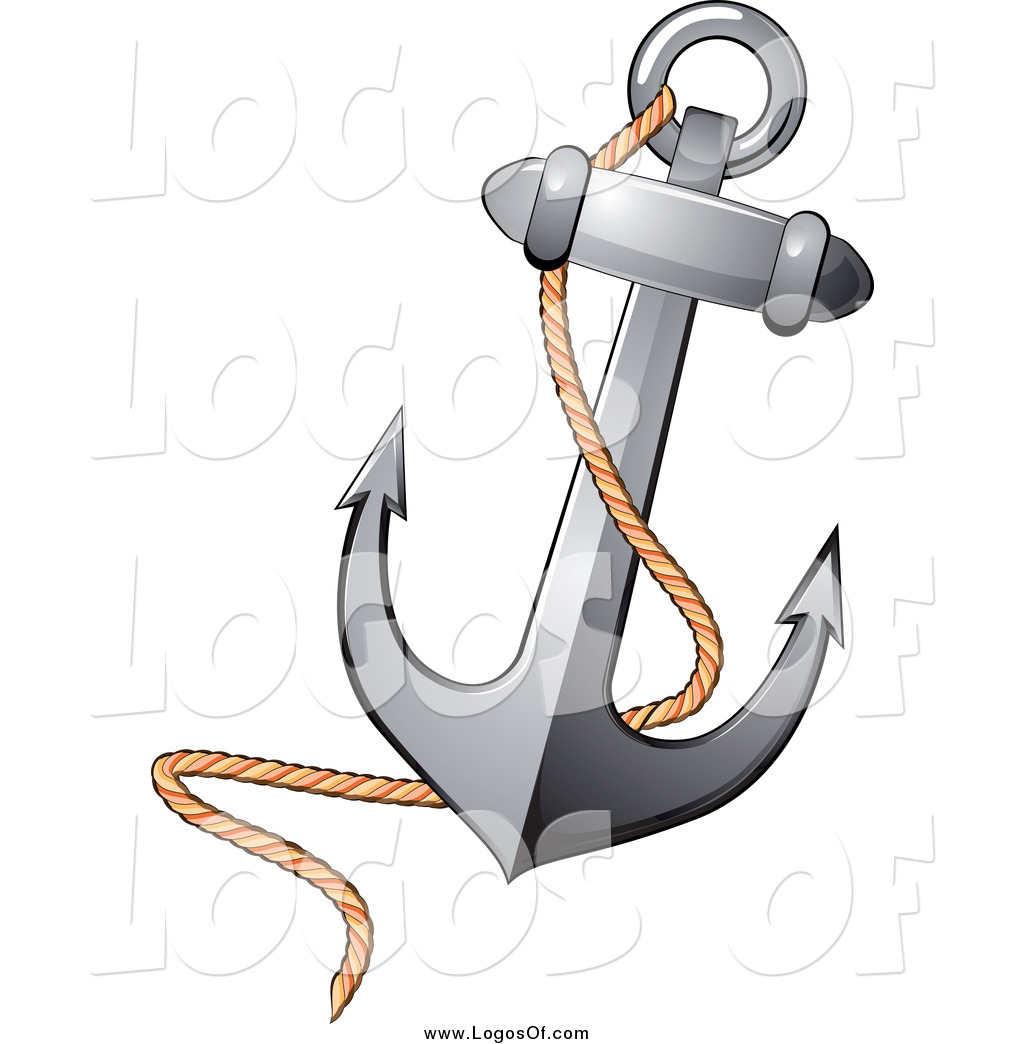 Clipart Of A Nautical Anchor And Rope Logo By Seamartini Graphics