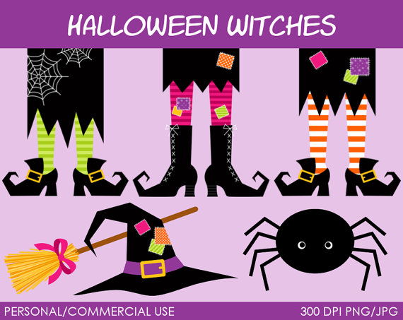 Halloween Witches Clipart   Digital Clip Art Graphics For Personal Or