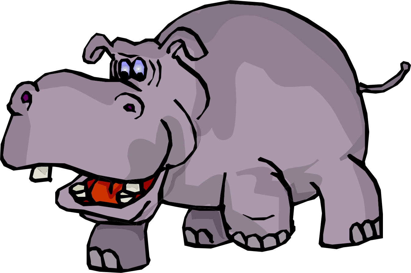 Hippo Clip Art Black And White   Clipart Panda   Free Clipart Images