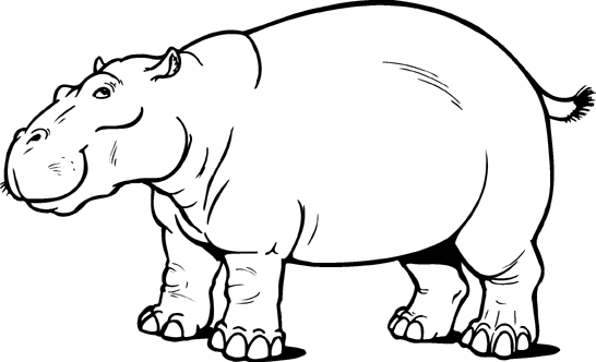 Hippo Clip Art Black And White   Clipart Panda   Free Clipart Images