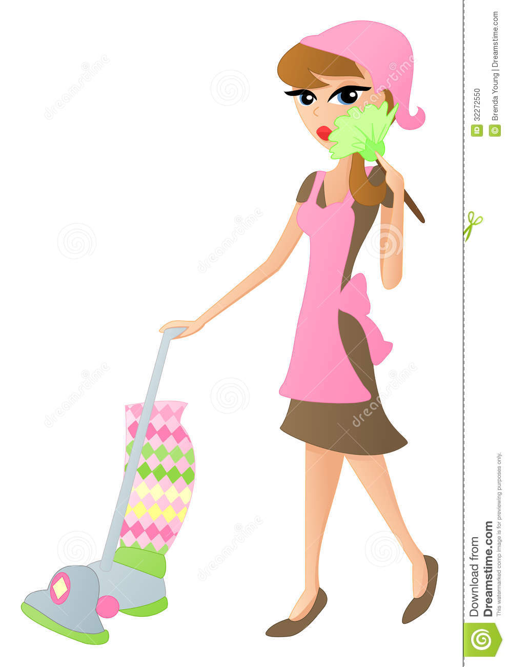 House Cleaning Services Lady Lady Dusting Clipart