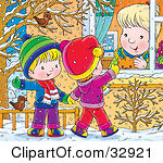 Open Window Clipart Snow Clipart Illustration Of Two