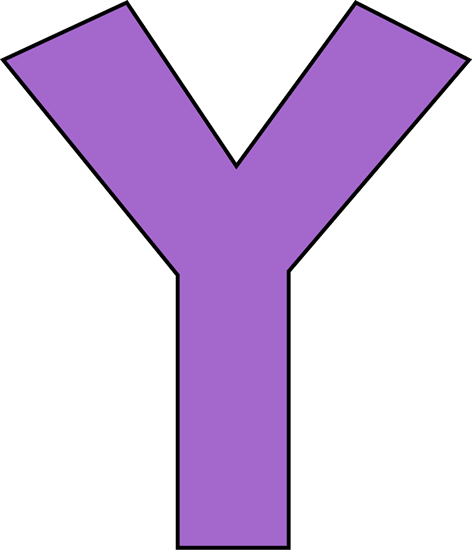 Purple Letter Y Clip Art Image   Large Purple Capital Letter Y