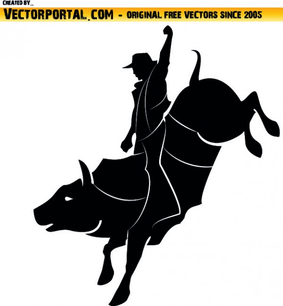 Rodeo Silhouette Vector Clipart   Cliparthut   Free Clipart