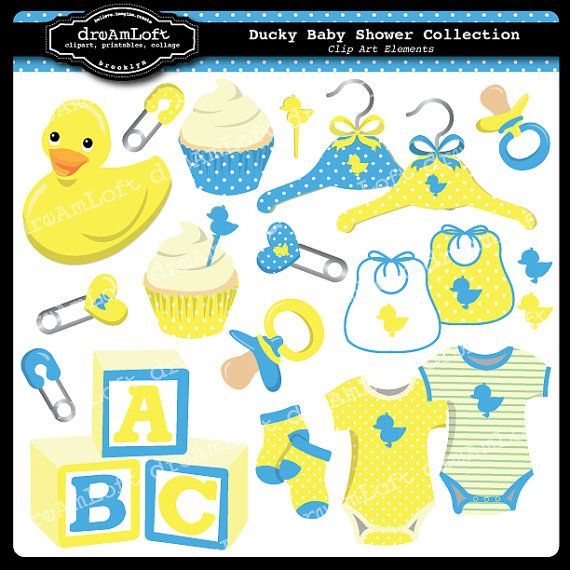 Rubber Ducky Clip Art  Baby  Ducky  Rubber  Shower
