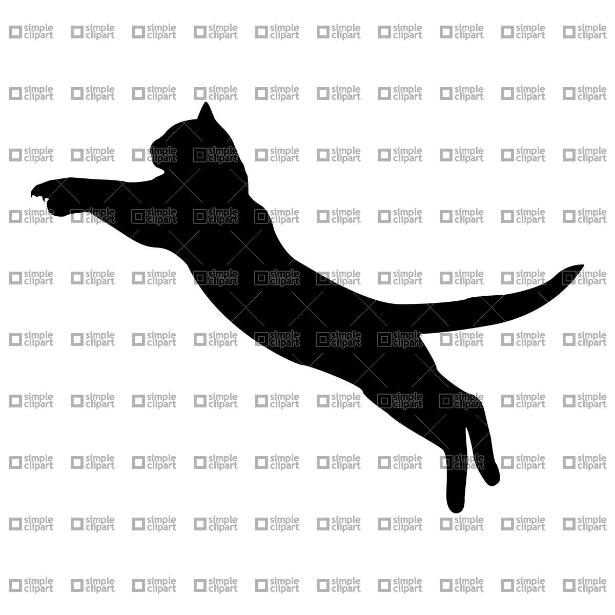 Silhouette Of Jumping Cat Download Royalty Free Vector Clipart  Eps 