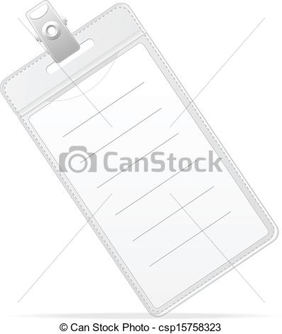 Vector Illustration Of Blank Id Identification Card Badge Isolated On