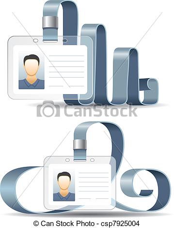 Vector Of Holder For Badge Or Id Cards   Vector Holder For Badge Or Id