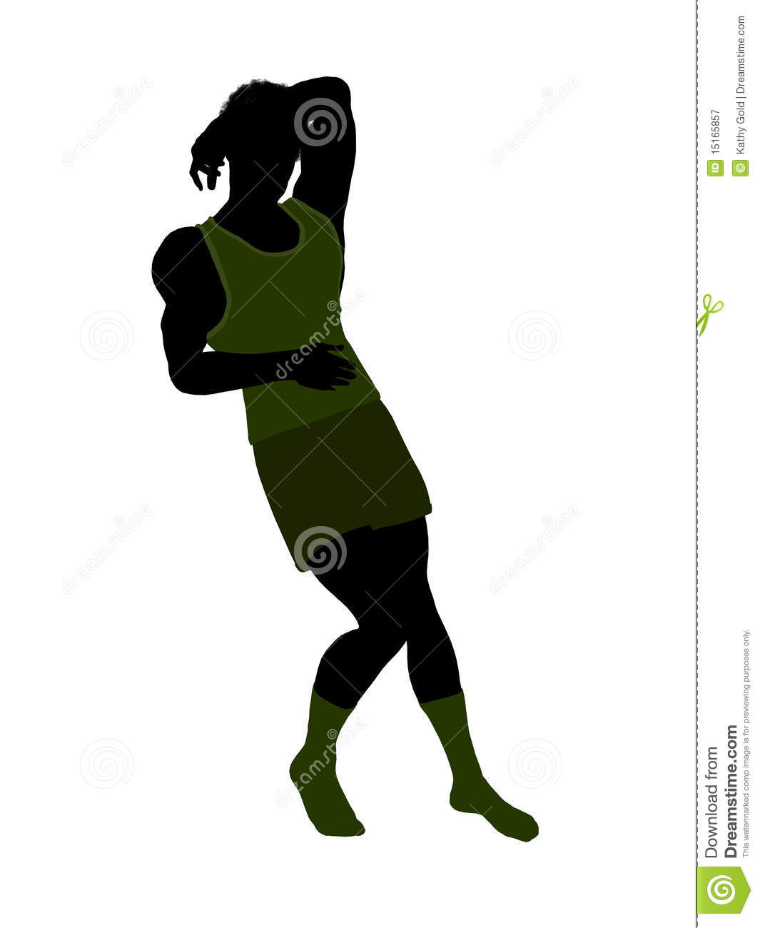 African American Male Model Wearing Underwear Illustration Silhouette