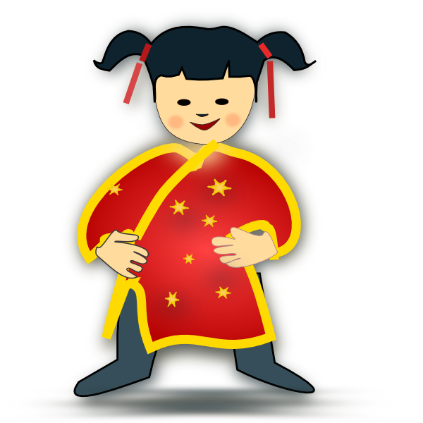 Chinese Girl Clip Art At Clker Com   Vector Clip Art Online Royalty