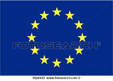 Council Of Europe Flag 06p0425 One Mile Up Clipart Photograph Royalty