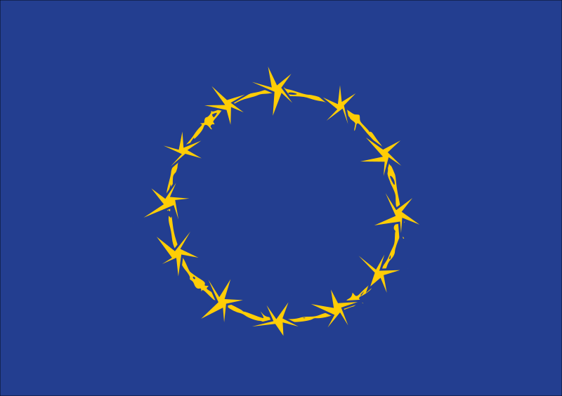 Flag Of Fort Europe Eu By Worker   The Flag Of Fort Europe Eu