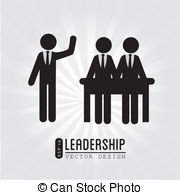 Leadership Design Over Gray Background Vector Illustration