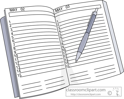 Objects   Day Planner 4132   Classroom Clipart