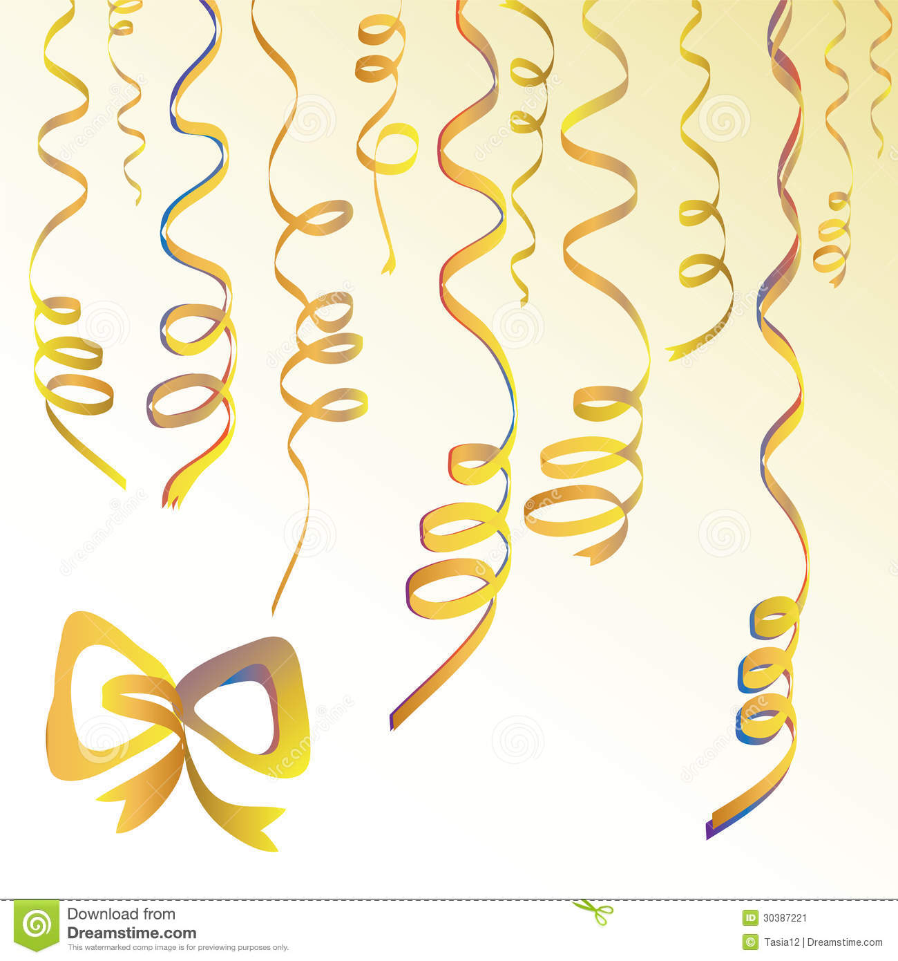 Party Background With Gold Streamers Stock Image   Image  30387221