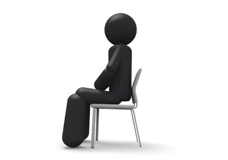 Person Sitting In A Chair   Material   Free Pictogram