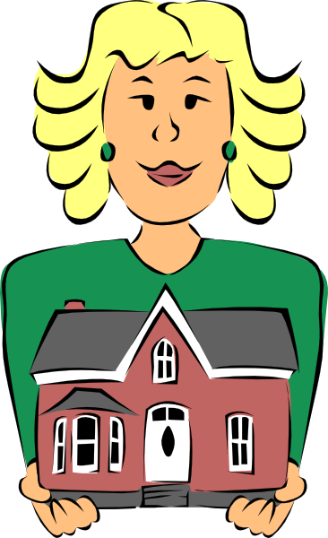 Real Estate Agent Holding House Clip Art 103894 Real Estate Agent