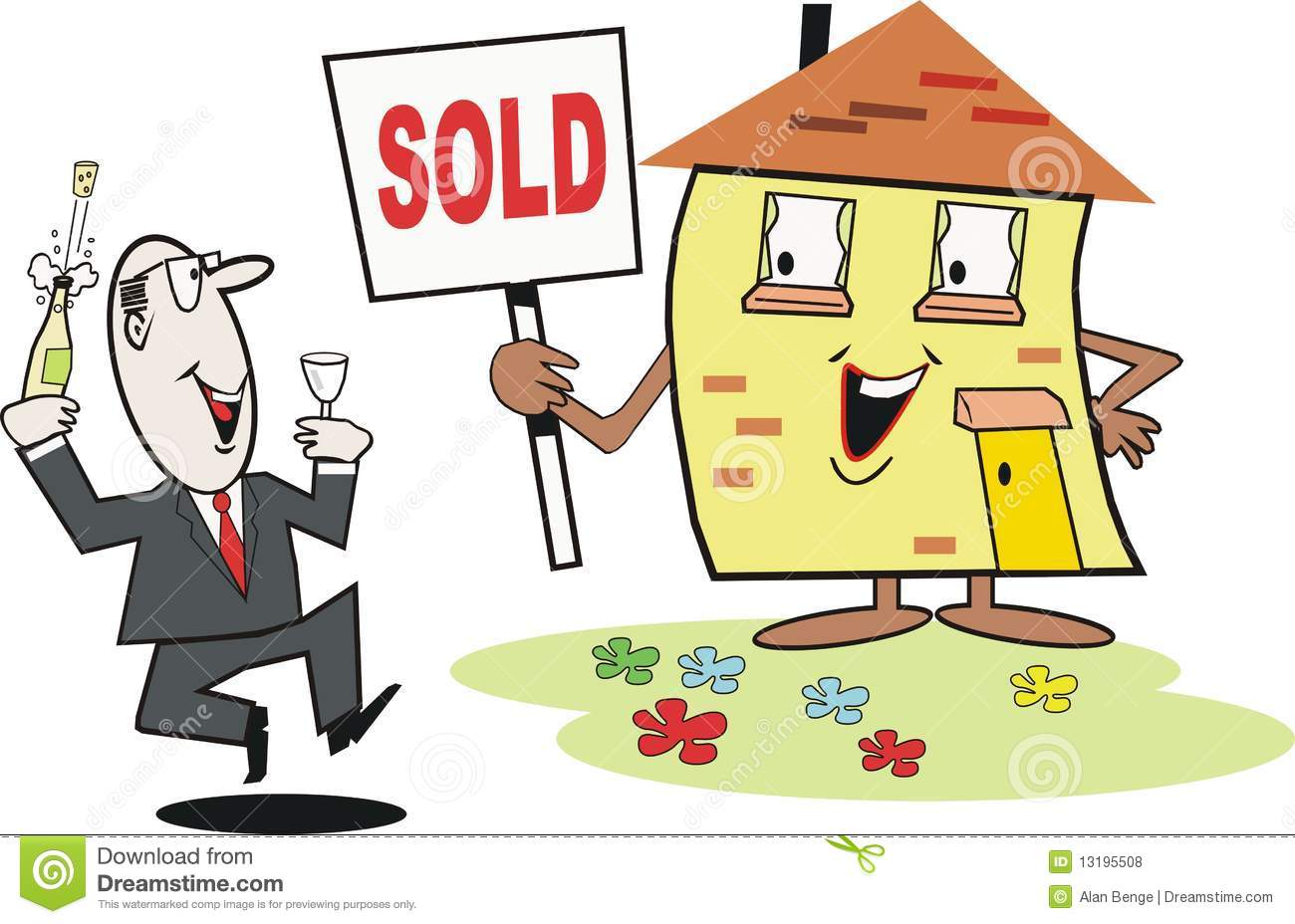 Real Estate Cartoon Royalty Free Stock Photos   Image  13195508