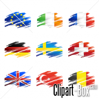 Related Europe Scratch Flags Cliparts