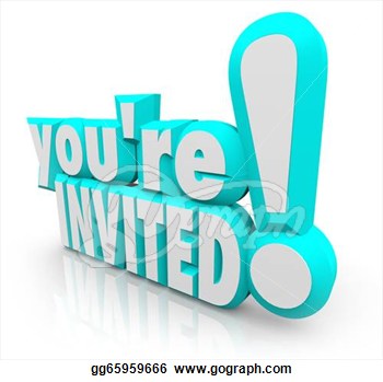 Stock Illustration The 3d Words You Re Invited To Formally Invite You