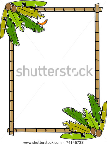Tropical Borders And Frames Retro Tropical Vertical Bamboo