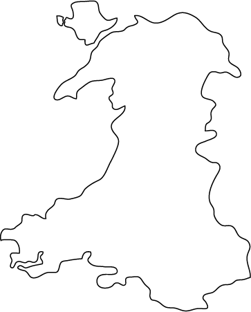Wales Outline Map