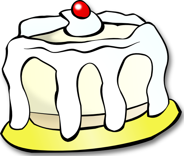 White Cake Clip Art At Clker Com   Vector Clip Art Online Royalty