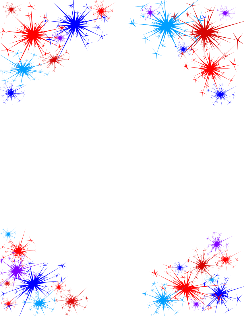      Wpclipart Com Page Frames Holiday 4th July Firework Border Png Html