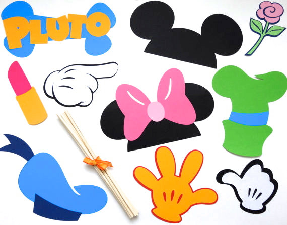 10 Piece Photo Booth Prop Mickey Mouse Disney By Thebrunettemixer