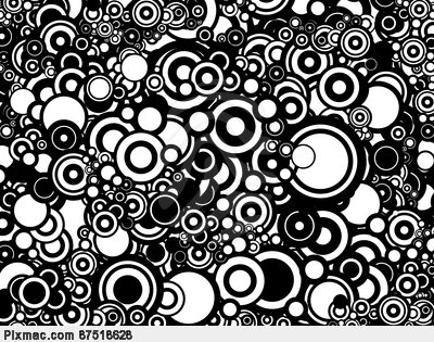 Black And White Circles Background   Pattern   Texture Stock Photo