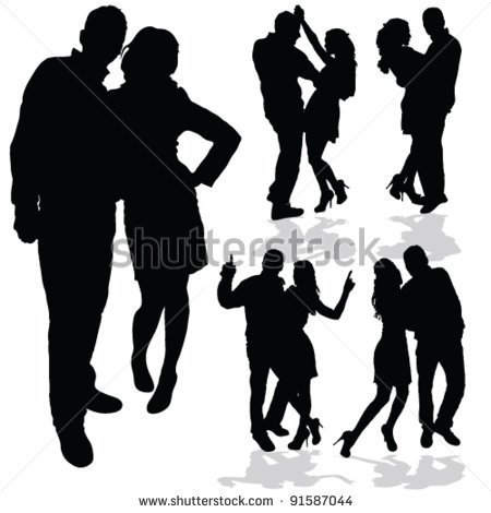 Black Couple Silhouette Stock Photos Illustrations And Vector Art