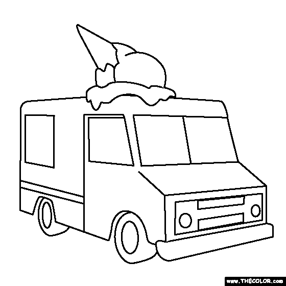Ice Cream Truck Coloring Pages Ice Cream Truck Gif