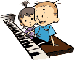 Kids Playing Piano Clipart