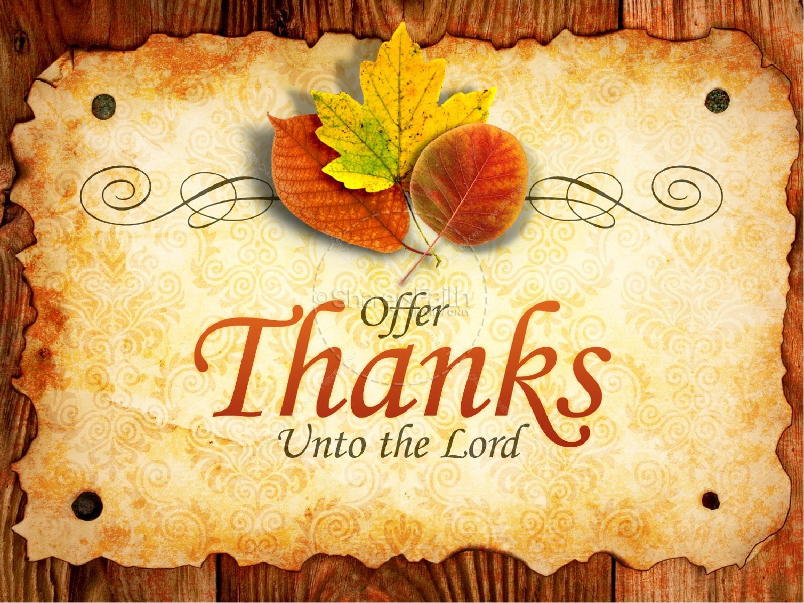Offer Thanks Sermon Powerpoint   Fall Thanksgiving Powerpoints