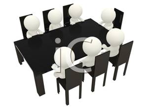 People Sitting At Table Clip Art