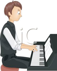 Playing The Piano Clipart