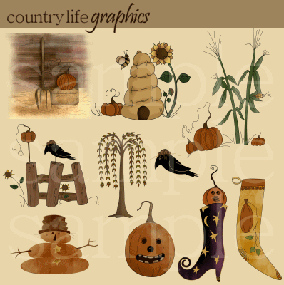 Primitive And Country Clipart At Country Life Graphics   Autumn