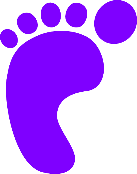 Purple Baby Footprints Clipart