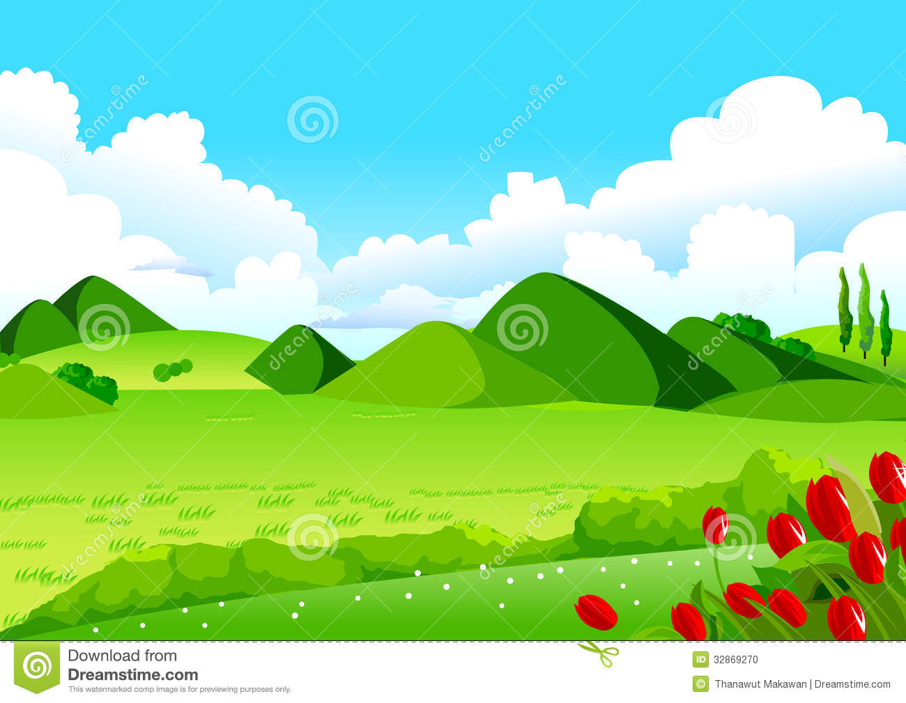 Rolling Hills Clipart