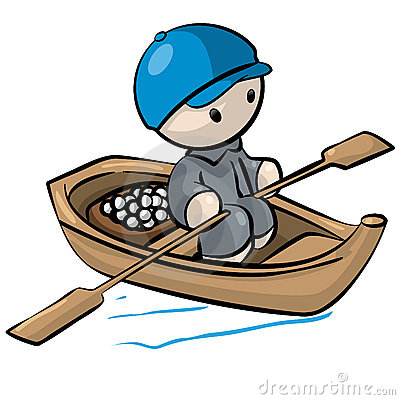 Row Boat Clipart Little Man Rowboat 12292587 Jpg