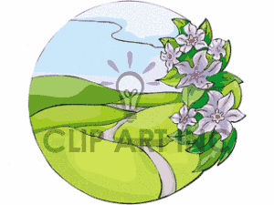 Royalty Free Road Through Rolling Hills Clipart Image Picture Art    
