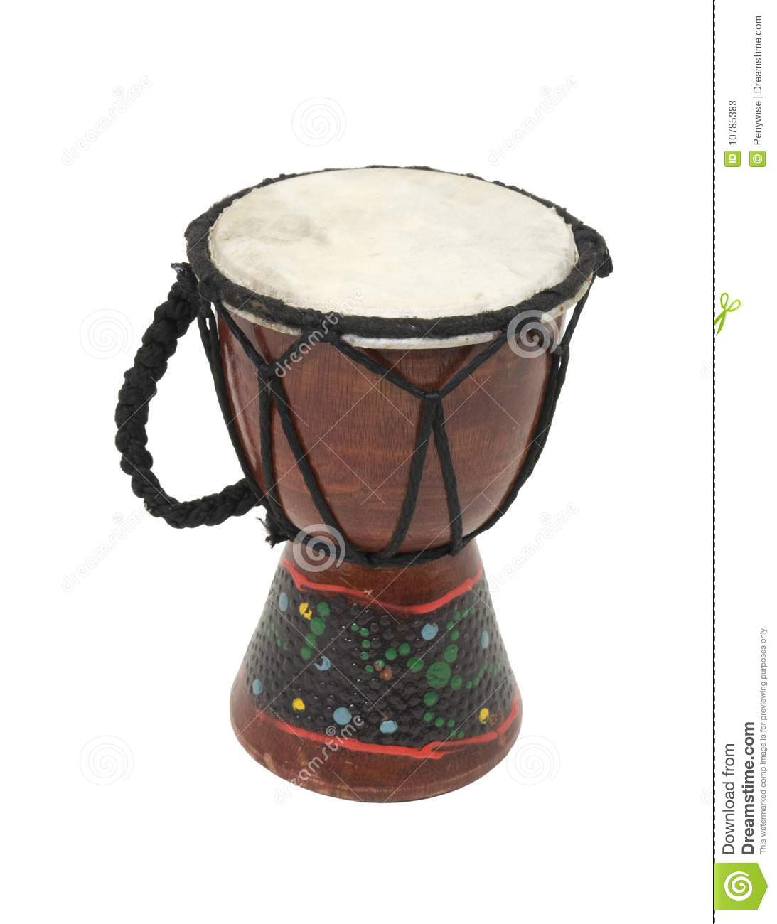 Aboriginal Djembe Native Drum With Braided Cord For A Handle   Path